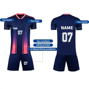 Kit de treinamento de futebol personalizado kit esportivo camisas de clube de futebol de alta qualidade uniformes de futebol feminino usar camisa de futebol para homens