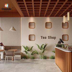 ดีไซน์ซุ้มกาแฟสแตนเลสและไม้ พร้อมไฟ LED เป็นมิตรกับสิ่งแวดล้อม  ปรับแต่งได้ตามต้องการ สำหรับใช้ในร้านค้าปลีก กำลังลดราคา - Product Image 4