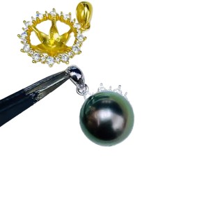 WENCHI 10179 31348DIY Accesorios de Perlas para Mujer, Colgante de Plata S925, Perlas de 10-11mm, Soporte para Perlas, Disimulador, Abrigos de Moda - Product Image 5