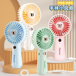 Handheld <b>Fan</b> <b>Mini</b> Rechargeable <b>Usb</b> Charging 3-Speed Portable With Strap For Outdoor Use - Product Image 4