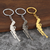 Gantungan Kunci Desert Eagle Alloy, Koleksi Gamer, Liontin Mobil, Tempat Kunci Logam Unik