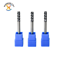 Warrior's Bit 12mm CNC fraise en bout carbure monobloc métal dur 4 bords revêtement plat carré fraise en bout pour métal OEM personnalisable
