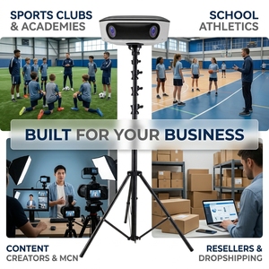 Caméra d'action CMOS 4K étanche avec MicroSD pour football, volleyball, basketball - Suivi de mouvement IA et enregistrement de match de haute qualité - Product Image 5