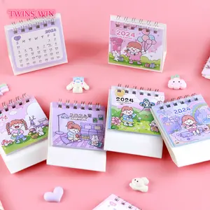2024 Cartoon Mini Desk Calendar Cute Cartoon Decoration Calendar Student Gifts 482