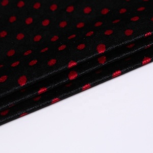 Belle impression tricot <span class=keywords><strong>robe</strong></span> en velours minky dot tissu de velours doré - Product Image 5