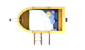 Маленькая оригинальная Крытая креативная Детская кровать в форме лодки с горкой и лестницей - Product Image 3