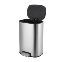 Poubelle d'extérieur en acier inoxydable, pédale de salle de bain, poubelle WBS076