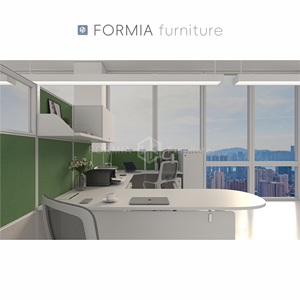 Conjunto Modular de Oficina Moderna, Muebles de Cubículo, Estaciones de Trabajo, Escritorio para 2 Personas con Separador - Product Image 4