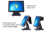 Sistema POS táctil de escritorio de 15 pulgadas Caja registradora Todo en una Máquina POS Pedido móvil Terminal POS Fabricante de hardware