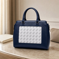 Sac à main DIY en point de croix avec fenêtre en toile autocollante pour femme, sac fourre-tout en cuir personnalisé, projet de bricolage, sac cadeau, sac de transport quotidien