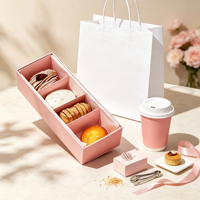 Caja de Regalo de Cartón Plegable Portátil de Moda, Impresa a Medida, Reciclable, Resistente a los Rayos UV, de Grado Alimenticio, con Asa y Cinta