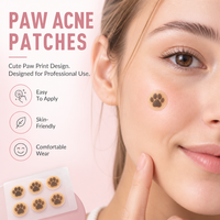 Patchs anti-acné ronds en forme de patte de chat, couvre-boutons hydrocolloïdes pour le soin de la peau