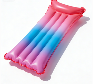 Matelas Gonflable Portable en PVC Thème Arc-en-ciel, Écologique, pour Plage, <span class=keywords><strong>Piscine</strong></span>, Mer et Divertissement Aquatique - Product Image 1