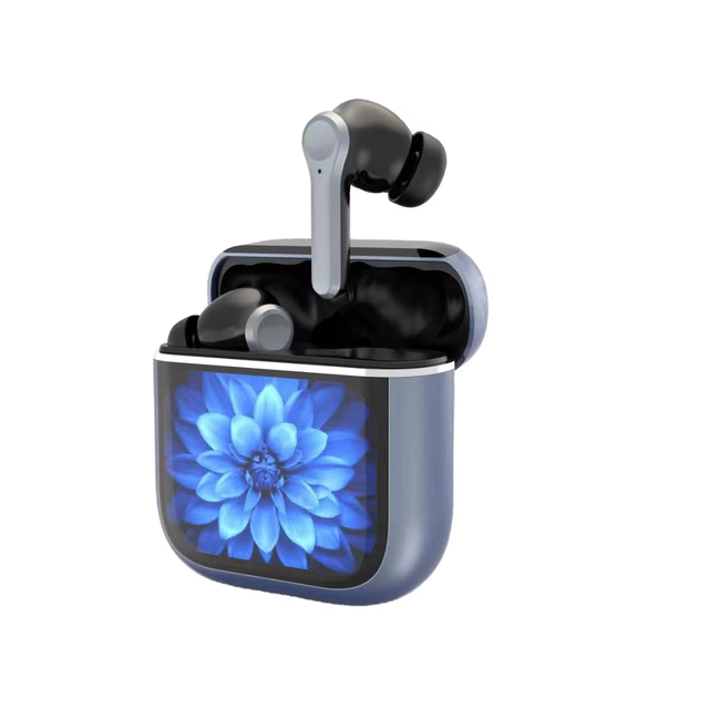 Full Color LED Smart Screen ANC ENC Double Noise Reduction Stereo In-Ear Earphones for 5.4 Low Latency IPX4 Waterproof