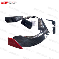 For2019 + Mercedes Classe G W464 Mise à niveau modifiée G900 Fibre de carbone sèche Spoiler avant arrière et kit de calandre de passage de roue d'aile arrière