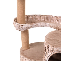 Arbre à chat en osier avec nid, jouet pour chat, griffoir universel quatre saisons