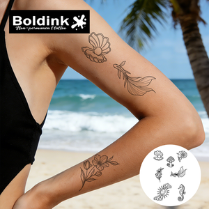 <span class=keywords><strong>Tatuaje</strong></span> Temporal Semipermanente <span class=keywords><strong>de</strong></span> Larga Duración (2 Semanas) con Diseño Realista <span class=keywords><strong>de</strong></span> Pez Koi y Concha <span class=keywords><strong>de</strong></span> Perla, Resistente al Agua, Tinta Jagua, Personalizado por Boldink - Product Image 3