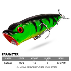 Señuelo flotante <span class=keywords><strong>Hessen</strong></span> de 7.3cm y 11g, tipo popper, para pesca de salmón y peces de agua dulce. - Product Image 3