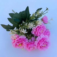 Bouquet de pivoines en soie rose rose fleurs artificielles fleurs bon marché pour mariage à la maison fleurs décoratives