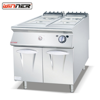 Machine à cuire les pâtes en acier inoxydable de qualité commerciale, bain-marie au gaz avec armoire