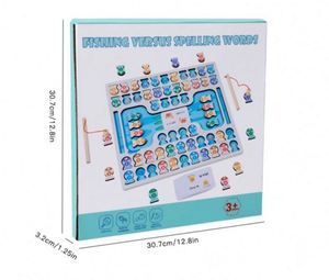 Preschool ABC Alphabet Learning Color Recognition Matching <b>Puzzle</b> 2 Players Battle Magnetic Wooden Fishing Game - Product Image 6
