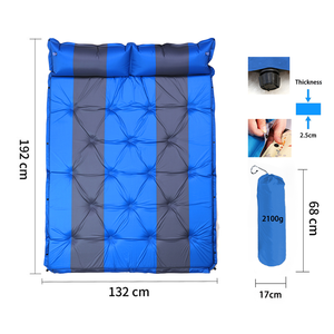 Matras Camping Tiup Otomatis 2 Orang dengan Bantal, Nilai R-Value 4.0, Anti Air Ganda untuk Berkemah di Luar Ruangan - Product Image 3
