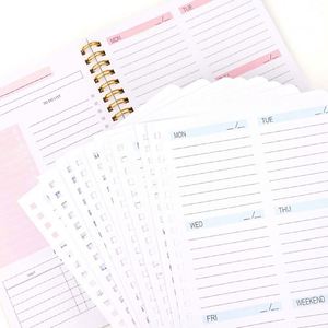 Carnet de notes A5 promotionnel personnalisé avec couverture en cuir blanc, à feuilles mobiles et spirale, pour étudiants et écoles - Product Image 4