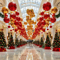 Décorations de Noël, grandes boules et sphères gonflables brillantes en PVC, boule miroir géante, certifiée CE, taille personnalisable
