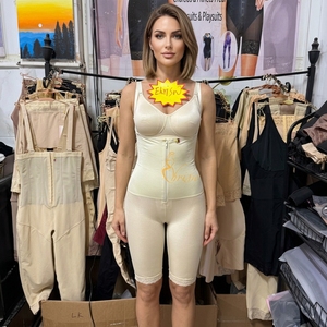 Shapewear post-chirurgical pour femmes avec fermeture éclair sur le devant - Faja de compression sans couture à taille haute avec bretelles réglables - Product Image 1
