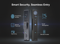 Serrure de porte intelligente à reconnaissance faciale 3D, caméra de reconnaissance des veines palmaires, interphone vidéo, entrée sans clé Tuya Wifi, Cerradura Inteligente, maison, bureau