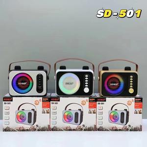 Nuojinbaina SD-501 Enceinte 5W avec double microphone et éclairage LED circulaire pour <span class=keywords><strong>karaoké</strong></span> en extérieur - Product Image 5