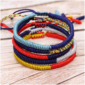 Amitié Fil À La Main Chanceux Macramé <span class=keywords><strong>Tibétain</strong></span> Hommes Corde Tressée Réglable <span class=keywords><strong>Bracelet</strong></span> <span class=keywords><strong>Bracelet</strong></span> - Product Image 4