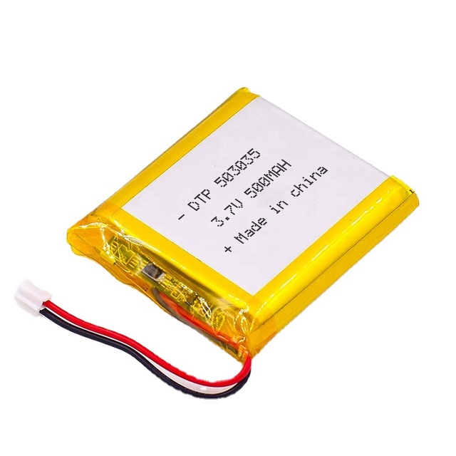 Customized Real Capacity 503035 500mAh Rechargeable 3.7V Lithium Polymer Battery for Smart Watch and DIY Devices