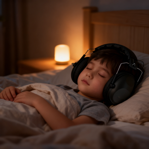 Черные детские наушники-гарнитура с шумоподавлением 23 дБ, регулируемым оголовьем, складные, для путешествий и учебы - Product Image 4