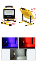 50W 100W 200W 300W LED Réflecteur IP65 Étanche AC 110V 220V Solaire D'urgence Projecteur Rechargeable Portable Led Travail Lumière