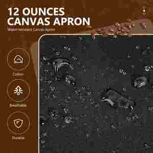 Delantal de Chef de Lona con Logotipo Personalizado al por Mayor, Delantal de Cocina y Jardinería para Mujer con Bolsillos Ajustables y Lavable - Product Image 3