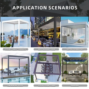 Gazebo Manual de aluminio para pabellón de patio trasero de alta calidad para espacio de actividad recién agregado en <span class=keywords><strong>el</strong></span> patio - Product Image 6