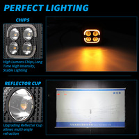 Feux de traversée LED 3 pouces, faisceau spot ambre DRL 1219LM, éclairage tout-terrain, étanche IP68, pour camion, VTT, UTV, SUV, 4x4