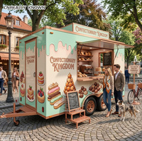 Remorque à café remorquable entièrement équipée, camion de crème glacée, camion de restauration certifié CE, cuisine mobile pour sandwichs