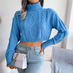 Maglione Lavorato a Maglia con Scollo a V e Ricamo Stile Americano, Casual Invernale da <span class=keywords><strong>Donna</strong></span> - Product Image 4