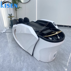 เตียงนวดสระผม Kisen Ungraded พร้อมอุปกรณ์ทำสปาผม ต้องใช้ระบบประปา มีไฟ LED และที่วางโทรศัพท์เป็นตัวเลือกเสริม - Product Image 1