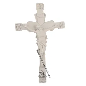 Factory wholesale catholic religious statues resin christian standing crucifix statue christ jesus cross icon f