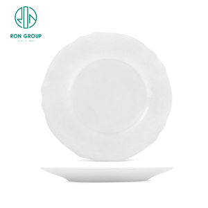 <span class=keywords><strong>Assiette</strong></span> de service personnalisée en céramique blanche en forme de fleur de <span class=keywords><strong>24</strong></span> <span class=keywords><strong>cm</strong></span> pour salade, steak, dessert, dîner, traiteur, mariage, restaurant, couverts - Product Image 6