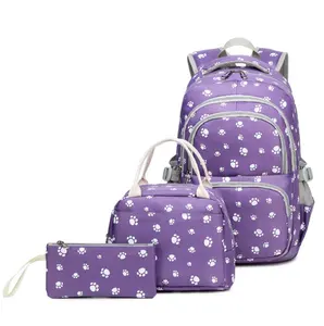 Rucksack Mädchen Schult asche Großhandel Kid School Rucksack mit Lunch Bag