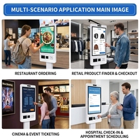 Kiosque de commande pour restaurant OEM 15,6/21,5/23,8/27 pouces, écran tactile capacitif LCD, terminal de point de vente, caméra de reconnaissance faciale, personnalisable