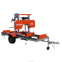 Scie à ruban électrique à moteur diesel à essence Scie à ruban mobile horizontale portable pour machine à bois