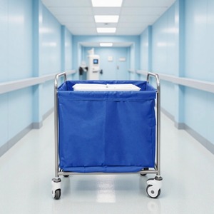 Carrito de Enfermería de Acero Inoxidable, 940x450x900mm, Mueble de Hospital Resistente con 4 Ruedas, Diseño Minimalista - Product Image 2
