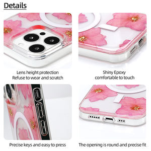 เคสโทรศัพท์ Seashell อีพ็อกซี่,เคสใสสำหรับชาร์จโทรศัพท์มือถือ <span class=keywords><strong>Magsafe</strong></span> สำหรับ <span class=keywords><strong>Iphone</strong></span> 11 <span class=keywords><strong>12</strong></span> 13 Pro Max - Product Image 2