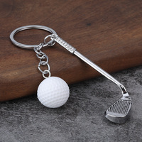 Modischer Bunter Mini-Golfball Schlüsselanhänger Metall Sport-Fan Schlüsselring Souvenir Schlüsselketten für Sportvereine Werbegeschenk