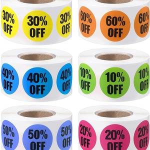 500 pièces rouleau 1 pouce autocollants de prix réduit pour l'étiquetage des stocks de détail étiquettes de réduction promotionnelles adhésives pour les prix de détail - Product Image 2